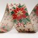 POINSETTIA & FILIGREE SWIRL RIBBON