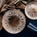 Gold Leaf Glass Charger Plates