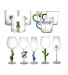 3D Glass Plant Color Inner Glass Cup Tea Beer Mug