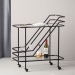 Black Glass Bar Cart