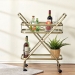 Antique Brass Metal Bar Cart