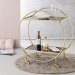 Electroplated Copper Glass Bar Cart