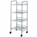 4 Logam Tier Shelf Trolley