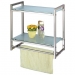 Chrome Disepuh 2 Tier Kaca Dinding Rack