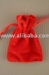 red /black velvet draw string bag