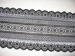 Lace Trim 6.5" Black with Black Lines, Circles