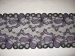Lace Trim 6.5" Black with Purple Bows