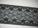 Lace Trim 7" Black with Flowers