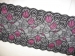 Lace Trim 6.5" Black with Flowers