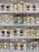925 sterling kancing anting-anting perak dengan batu permata mulia dan semi (EUR 4 - 5) Pengiriman Instan