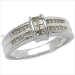 1.28ctw Berlian Putih 10kt Gold Ring