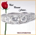 Tiga berlian-Stone Rings