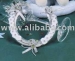 White Silk Diamante Rose Horseshoe