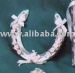 Pink Silk Rose Horseshoe