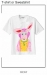 T-shirt dengan Cetak Kelinci Best handdrawn