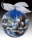 Support votif de boule de verre peinte à la main de Christmas