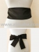 NOIR DE SATIN DE CEINTURE DE FEMMES