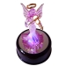 Figurine de cristal del ángel del LED
